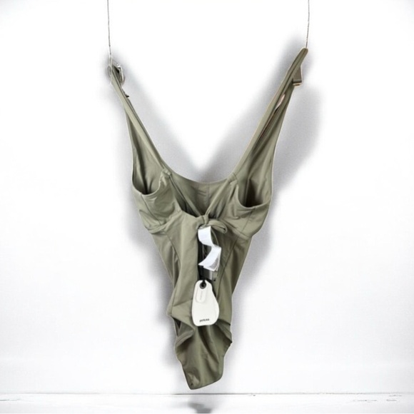 🌻NEW w.tag prAna XL Mallorca Sweet Agave Olive 1-Piece Bathing Suit $110 Retail - Picture 6 of 10